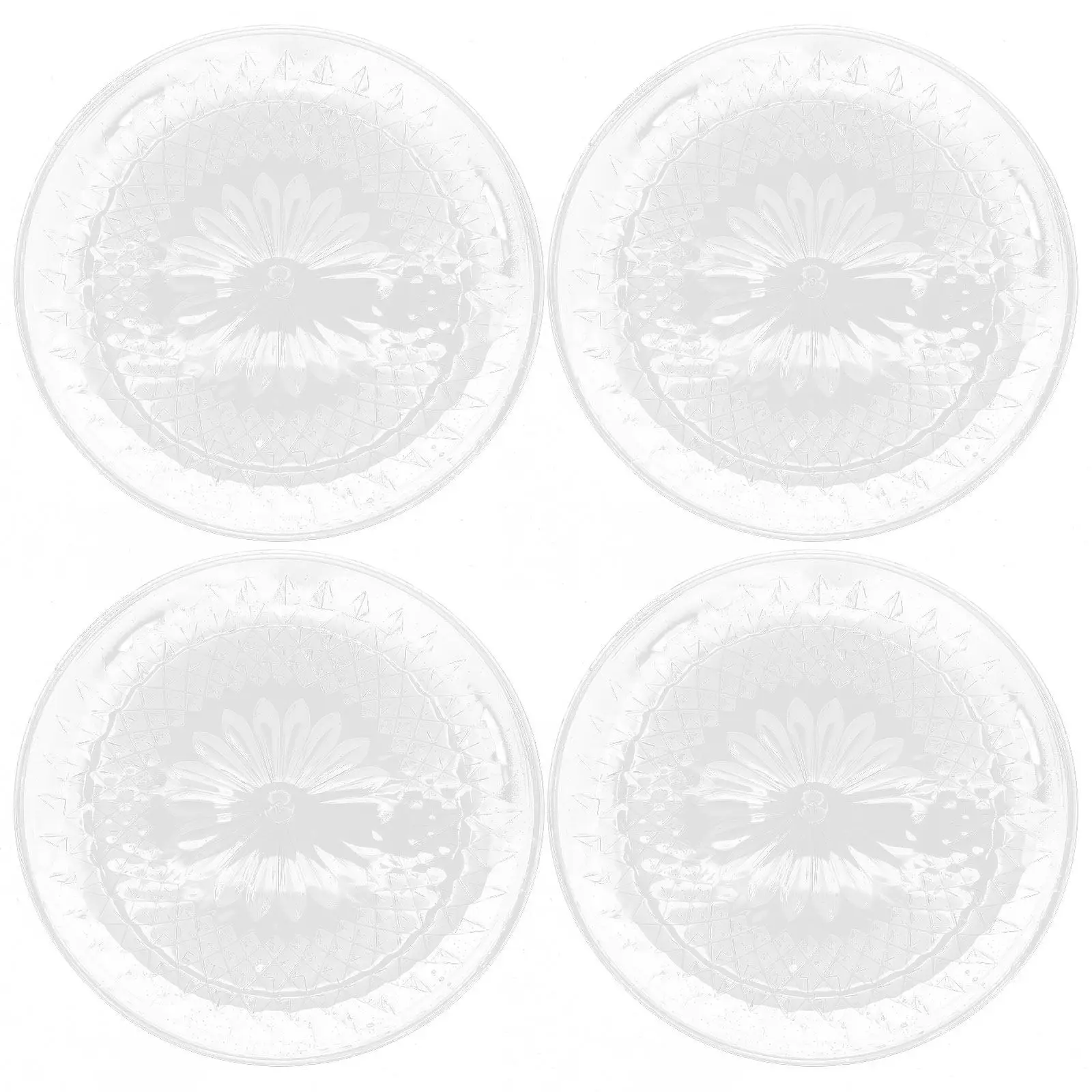 

4pcs Acrylic Fruit Tray Snack Serving Plate Dried Fruit Candy Storage Holder For Home Party Desktop Decor Kitchen Bar Tabletop