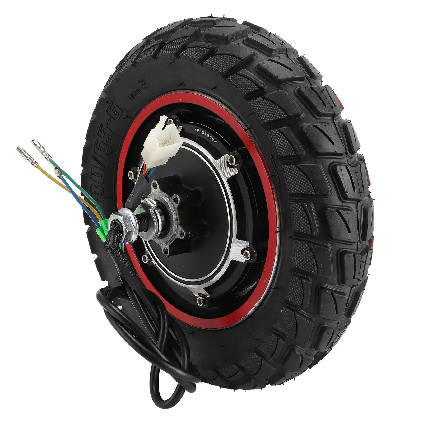 Electric Scooter Hub Motor Rear Wheel Water Resistant Scooter Rear Wheel Drive Motor Metal Rubber 48V 800W Quiet for Upgrading
