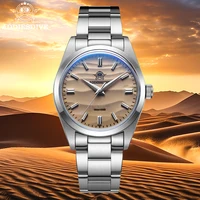 Reloj ADDIESDIVE para hombre con esfera de arena, reloj de cuarzo de 36mm, resistente al agua hasta 100m, reloj de pulsera de cristal con cúpula recubierta de AR de acero inoxidable 316L para hombre