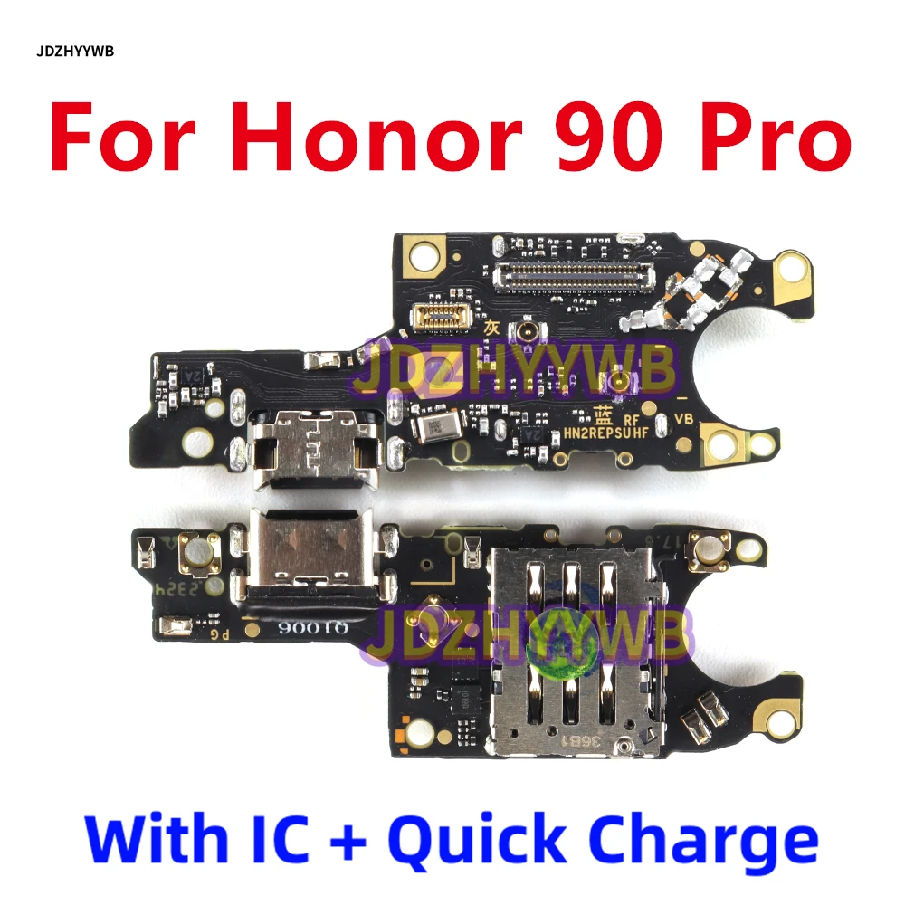 

USB Charge Dock Port Socket Connector Flex Cable For Huawei Honor 90 Pro 90Pro SIM Card Socke Charging Board USB Type-C 2.0