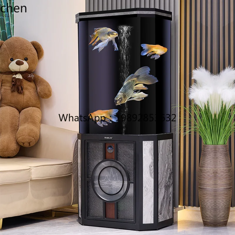 Acrylic Living Room Floor Large Viewing Surface Fish Tank No Water Change Needed Ecological Medium Fish Tank Aquarium