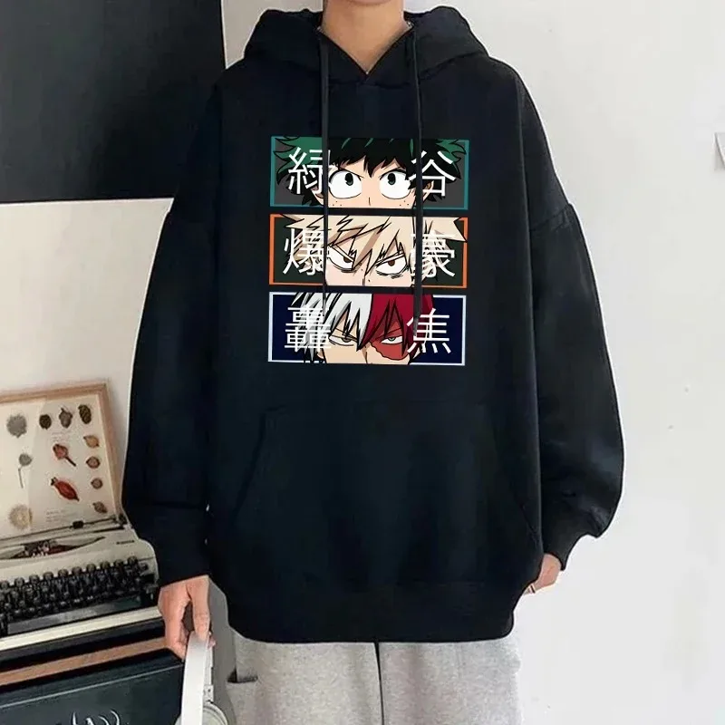 My Hero Academia Hoody 가을 겨울 패션 남성 여성 풀오버 긴 소매 Bakugo Katsuki Todoroki 스웨터 스포츠 후드