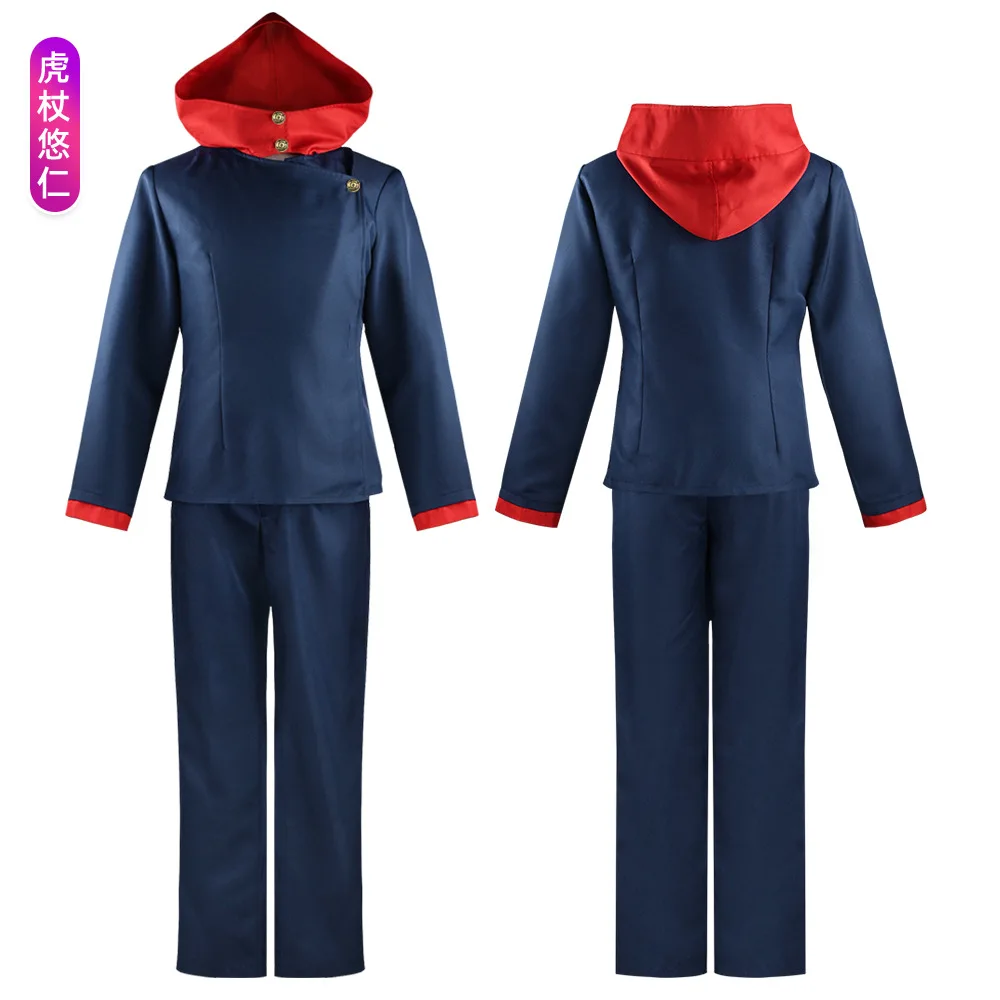 Jujutsu JJK Manga Anime Itadori Yuji Cosplay Costume Wig Jacket Pants Uniform Rose Net Synthetic Halloween Christmas