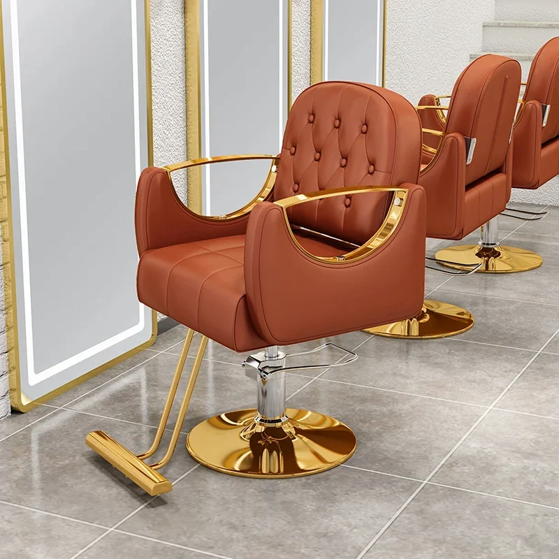 Luxury Hair Salon Barber Chair Lift Rotate Minimalist Comfortable Salon Chair Hair Exclusive Chaise De Coiffure Salon Furniture