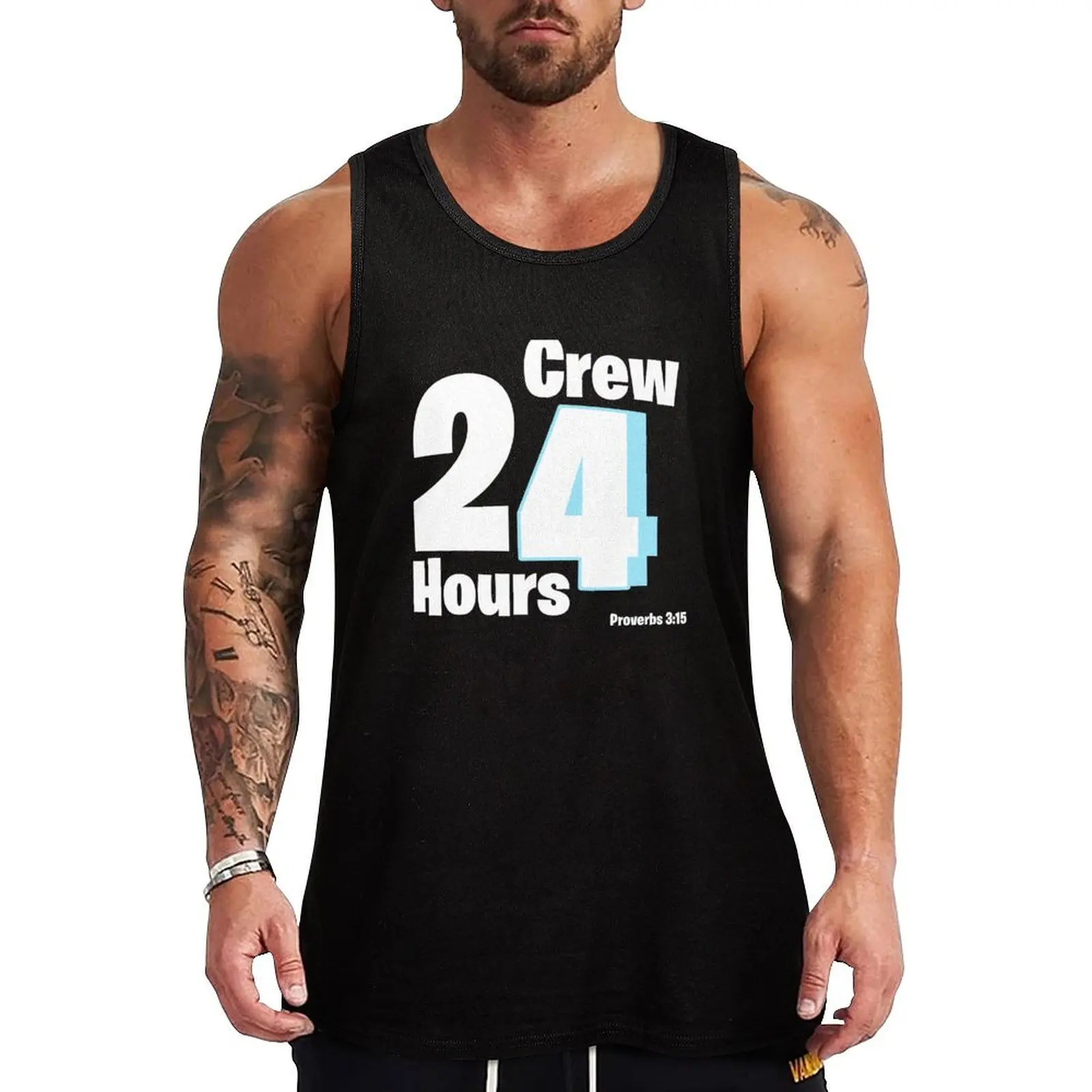 

24 Hours Crew 3 Tank Top t-shirts for Men's gym summer 2025 Gym clothes