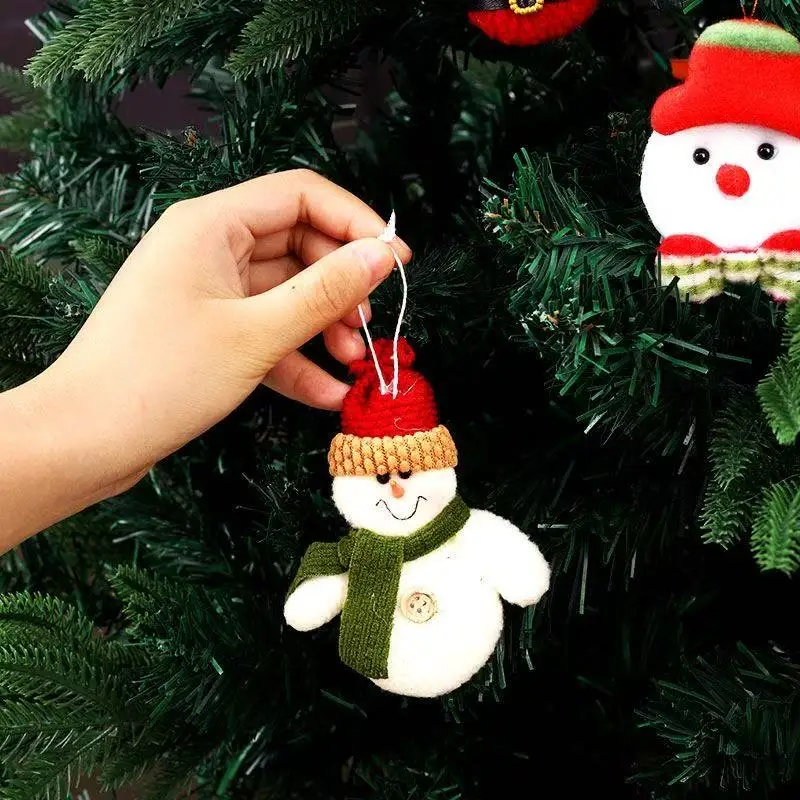 Christmas Decorations Pendants Christmas Tree Accessories Gift Bags Gingerbread Non-woven Fabric Classroom Scenes Festive Decora