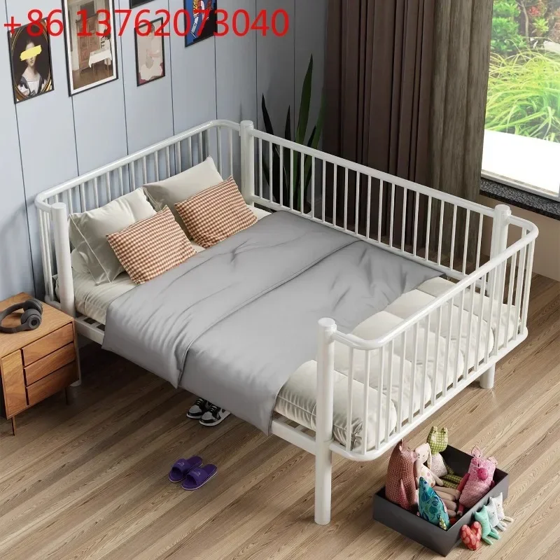 household white bed frames with railing safe practical modern 160x200 single bed sturdy camas y armazones de cama room furniture