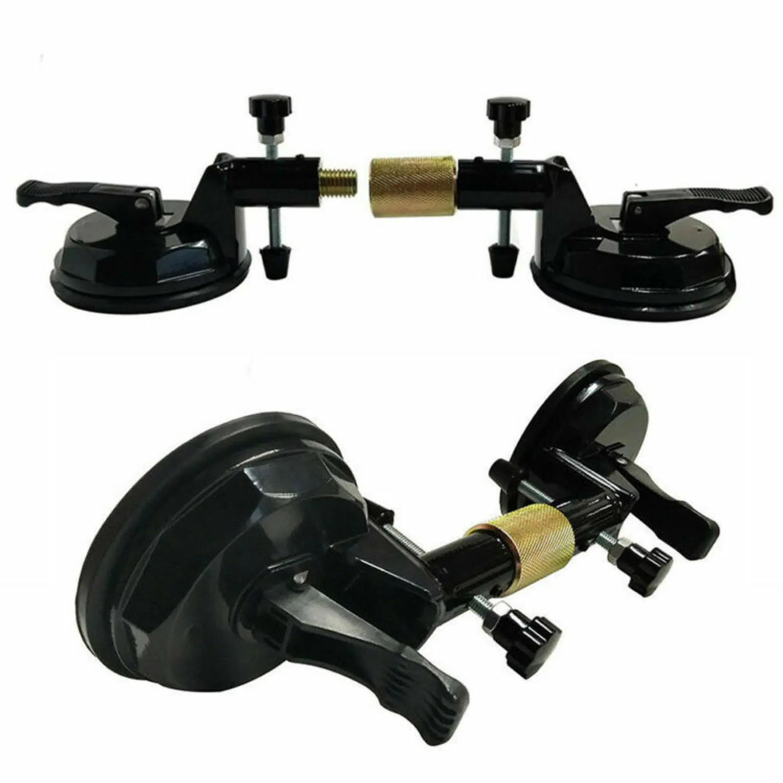 Adjustable Suction Cup Stone Seam Setter Dual Hand Cup With Ratchet Designed To Pull Two Flat Surfaces Or Seams Together