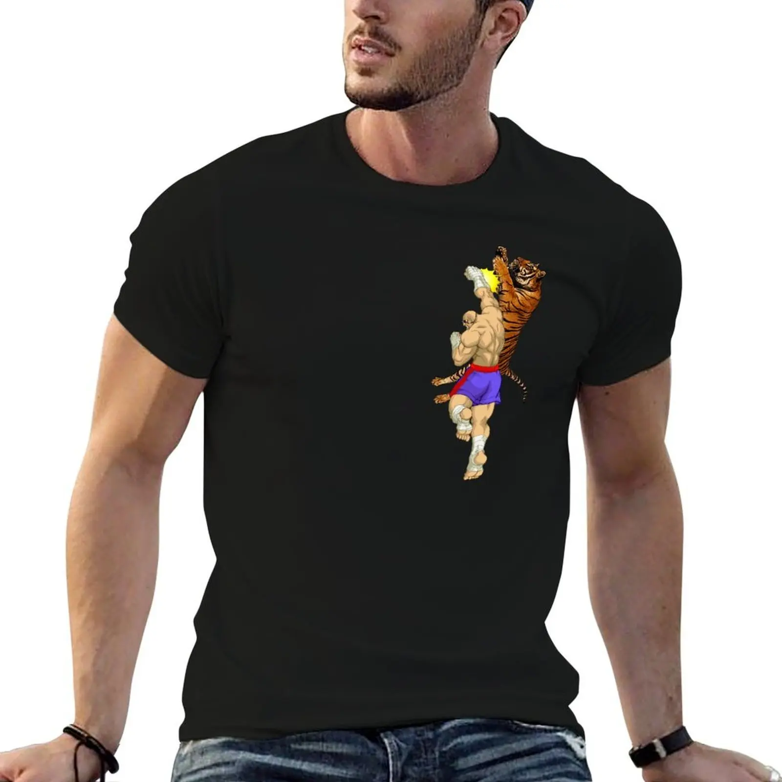 

Tiger Uppercut T-Shirt man t shirts cotton anime t shirts for man T-Shirt