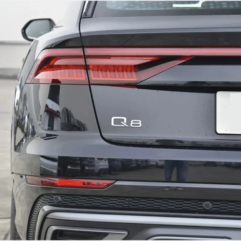 ثلاثية الأبعاد ABS لاصق كروم أسود لأودي Q2 Q3 Q5 Q7 Q8 شعار شعار لوحة شارة اكسسوارات سيارة جذع رقم رسائل ملصق