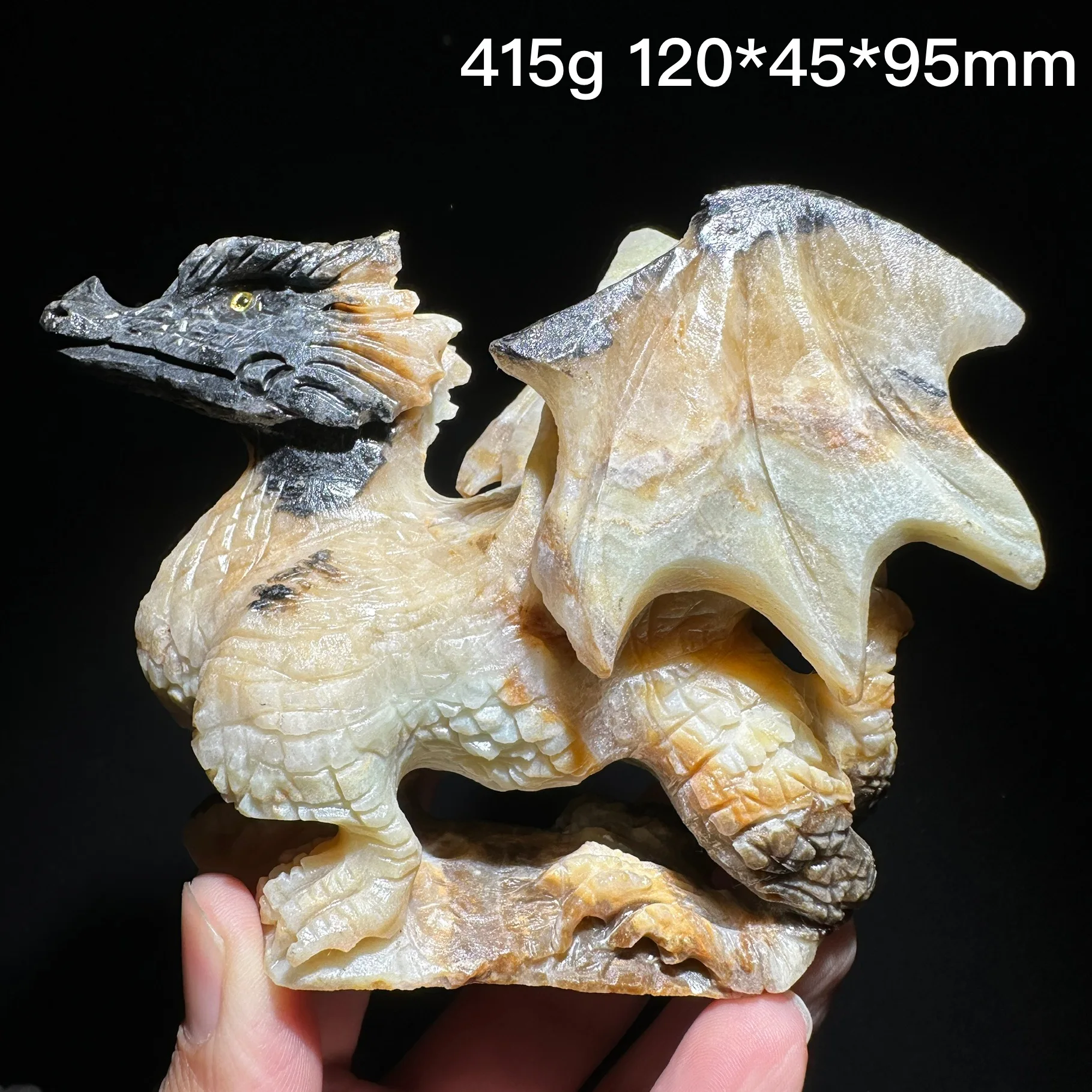 

Natural Crystal Quartz Amazonite flying dragon Handmade Carving Spiritual Stone Energy Healing Home Decoration Customized Gift