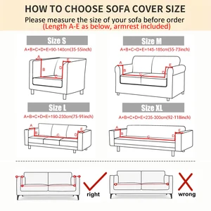 غطاء أريكة جاكار مرن سميك لغرفة المعيشة والأريكة والكرسي بذراعين ، غطاء أريكة زاوية على شكل حرف L ، مقعد واحد ، 2 مقعد ، 3 مقاعد ، 4 مقاعد 10 طقم غطاء أريكة رئيسي للمبيعات 2 و 3 مقاعد - رقم 10