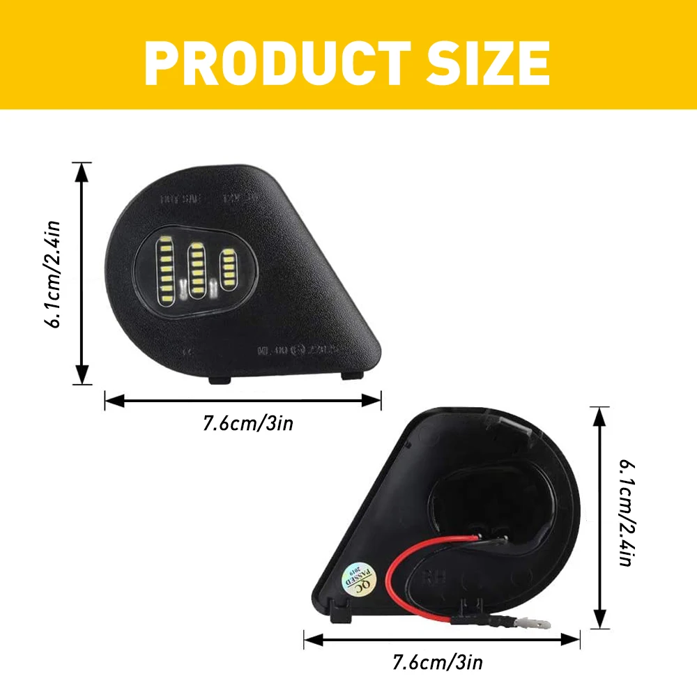 2 قطعة LED الأبيض الجانب مرآة مصباح إشارة ل دودج رام 1500 2500 3500 4500 5500 2010-2019 السوبر مشرق البركة ضوء 12 فولت 68087238A