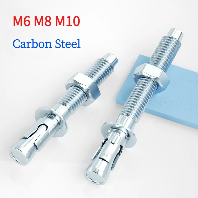 M6 M8 M10  Galvanized Steel Expansion Screw Wedge Anchor Through Bolt Concrete Wedge Anchor