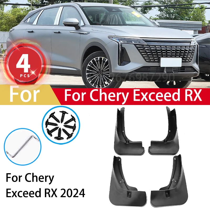 

4PCS Mudguards For For Chery Exeed Exceed RX 2023 2024 Mud Flaps Fender Cover Flares Splash Guard Cover Exterior Accessories