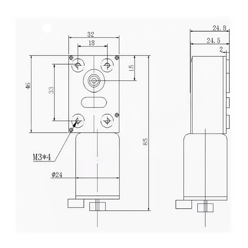 Hall Speed - Measuring Encoder, JGY370 Worm Gear Self - Locking Reduction Motor, 6V/12V/24V Low - Speed Motor
