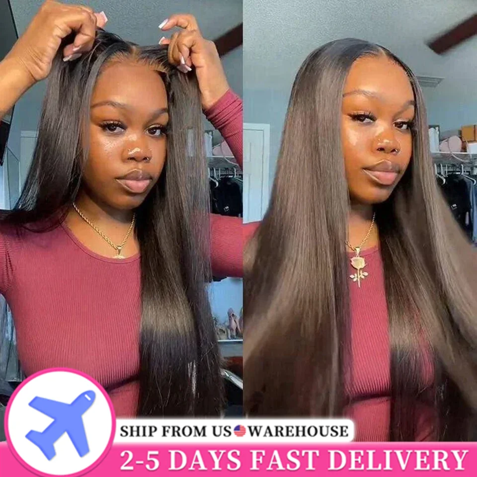 Wear And Go Glueless 5×5 6x4 Lace Closure Wig Straight Lace Front Human Hair Wig Pre Plucked Hairline Pre Cut Human Hair Wigs