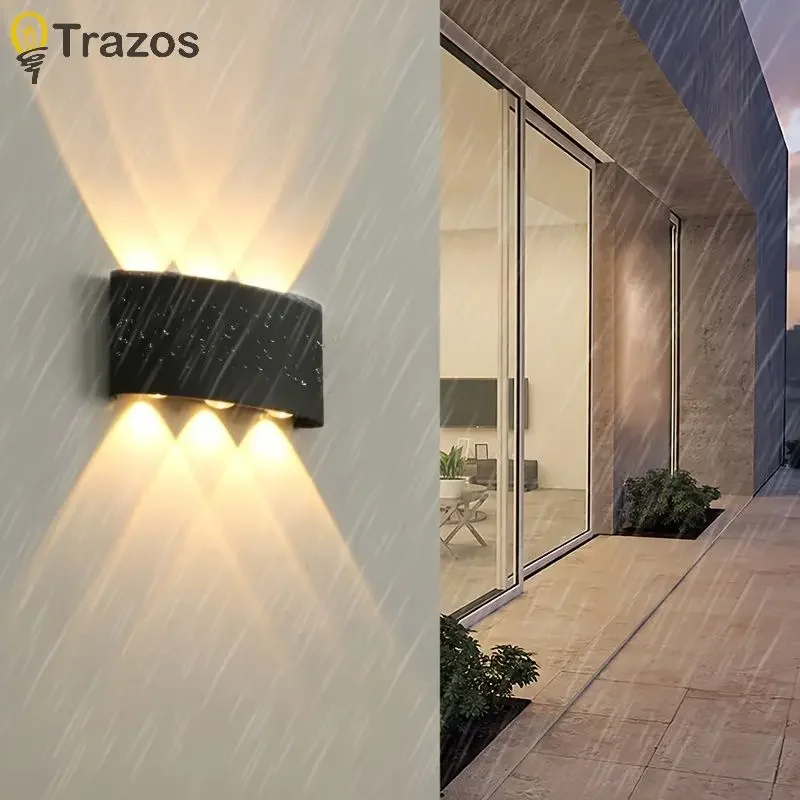 Led Outdoor Waterproof Wall Light Courtyard Double Head Wall Light Villa Hotel Corridor Balcony Indoor and Outdoor Light Up and