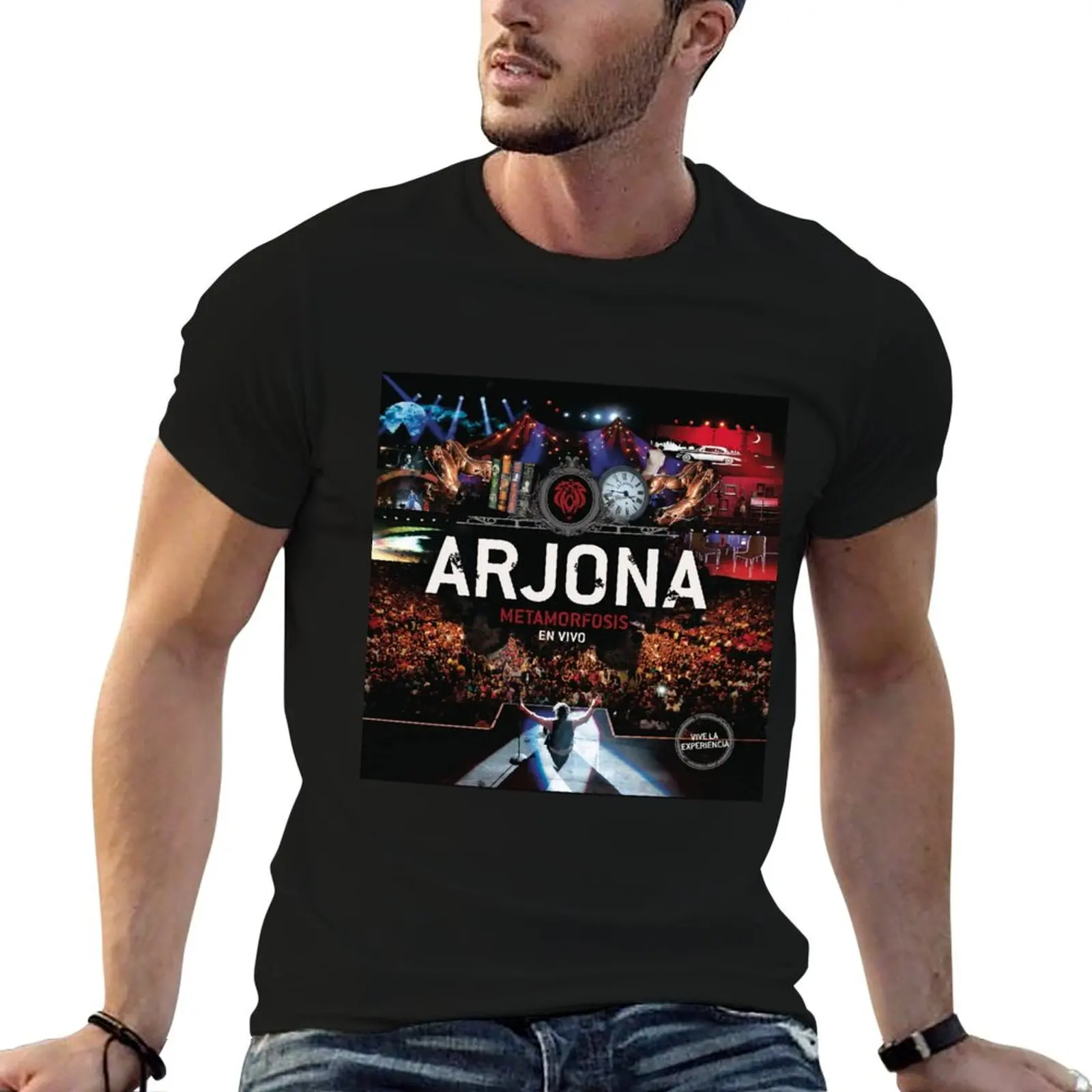 Camiseta Ricardo Arjona Metamorfosis en Vivo, camiseta para hombre, camisetas de diseñador para hombre, camisetas gráficas