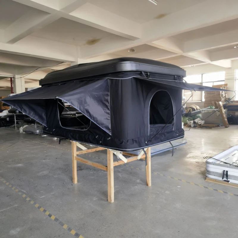 ABS Plastic Automatic Lift Hard Rooftop Tent Large Sunshade Waterproof Sunproof Offroad Camping