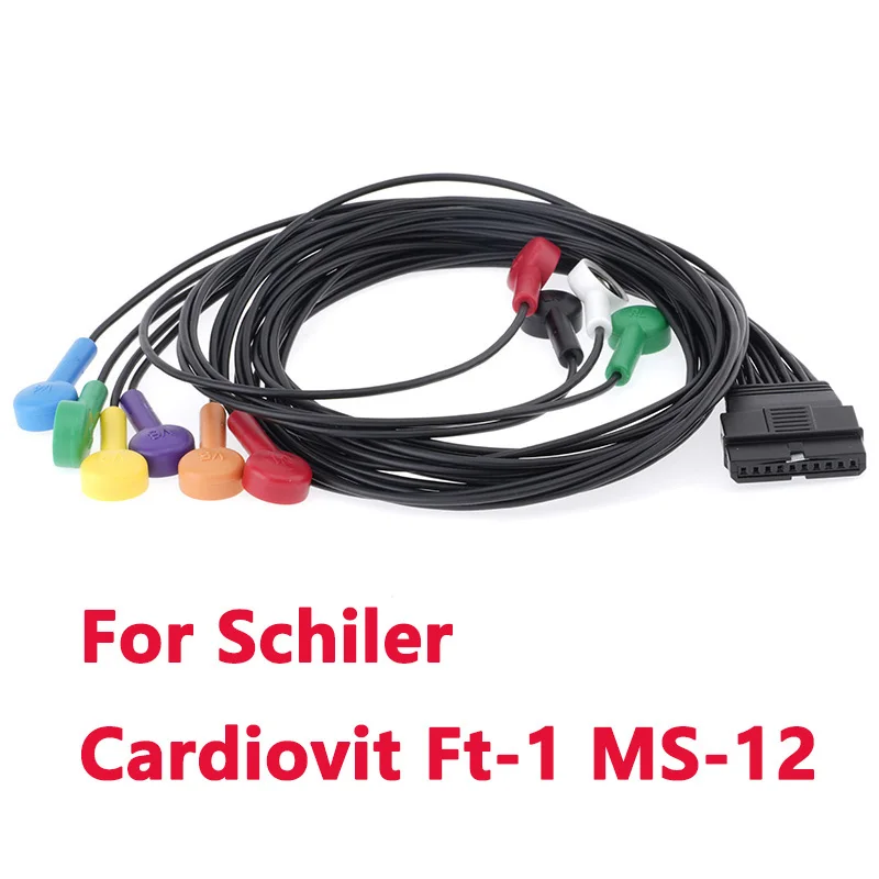 

Compatible With Schiler Cardiovit Ft-1 MS-12 Holter ECG Recorder 10 Lead AHA Or IEC Snap/Banana/Clip Leadwire.