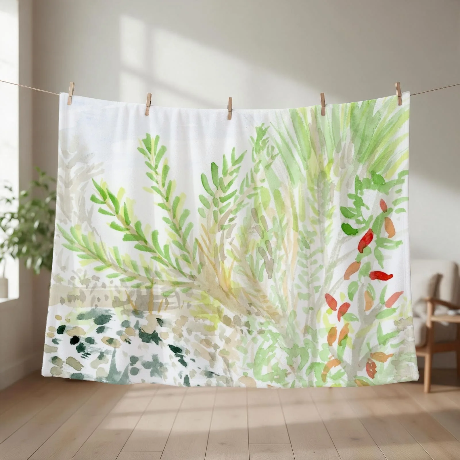 Nature Walk Throw Blanket couch cozy soft plush fuzzy picnic outdoor blanket