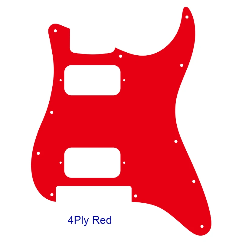 Pleroo Custom Parts - For US 11 Screw Holes Strat Floyd Rose Tremolo Bridge Guitar Pickguard Blank With HH Pickups Scratch Plate