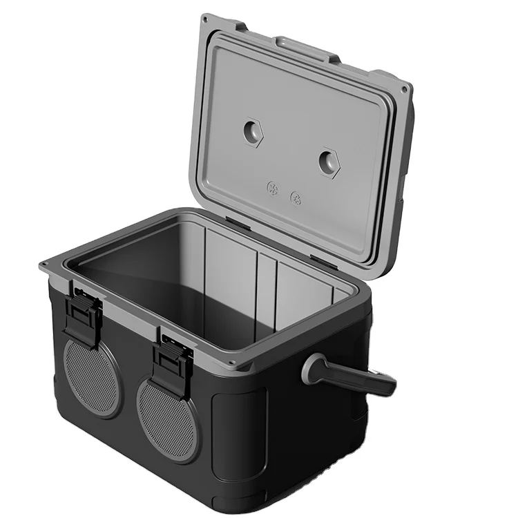 Plastic Insulated Ice Cooler Outdoor Box Portable Beer Can Drinking Cooler Box with Speakers