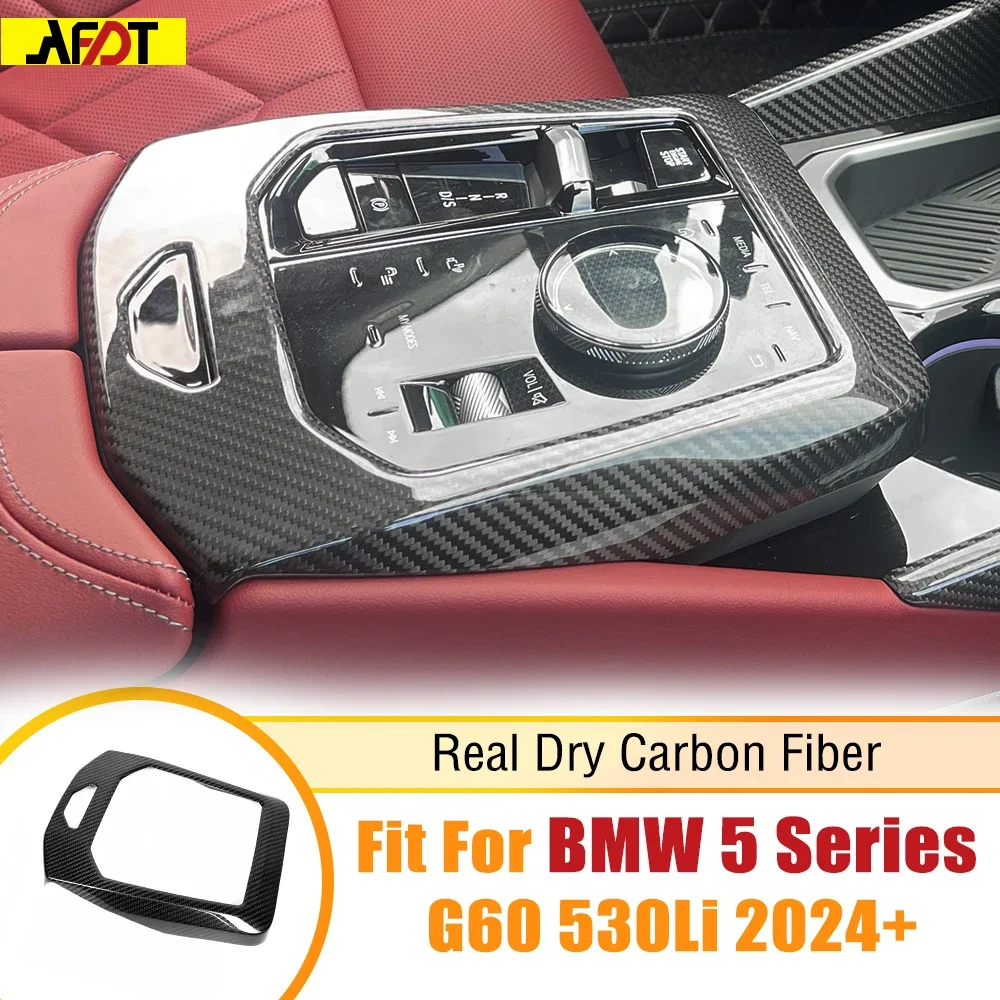 

AFDT салон автомобиля для BMW 5 серии G60 M5 G90 i5 M60 2024, отделка центральной консоли из настоящего углеродного волокна, декоративные наклейки