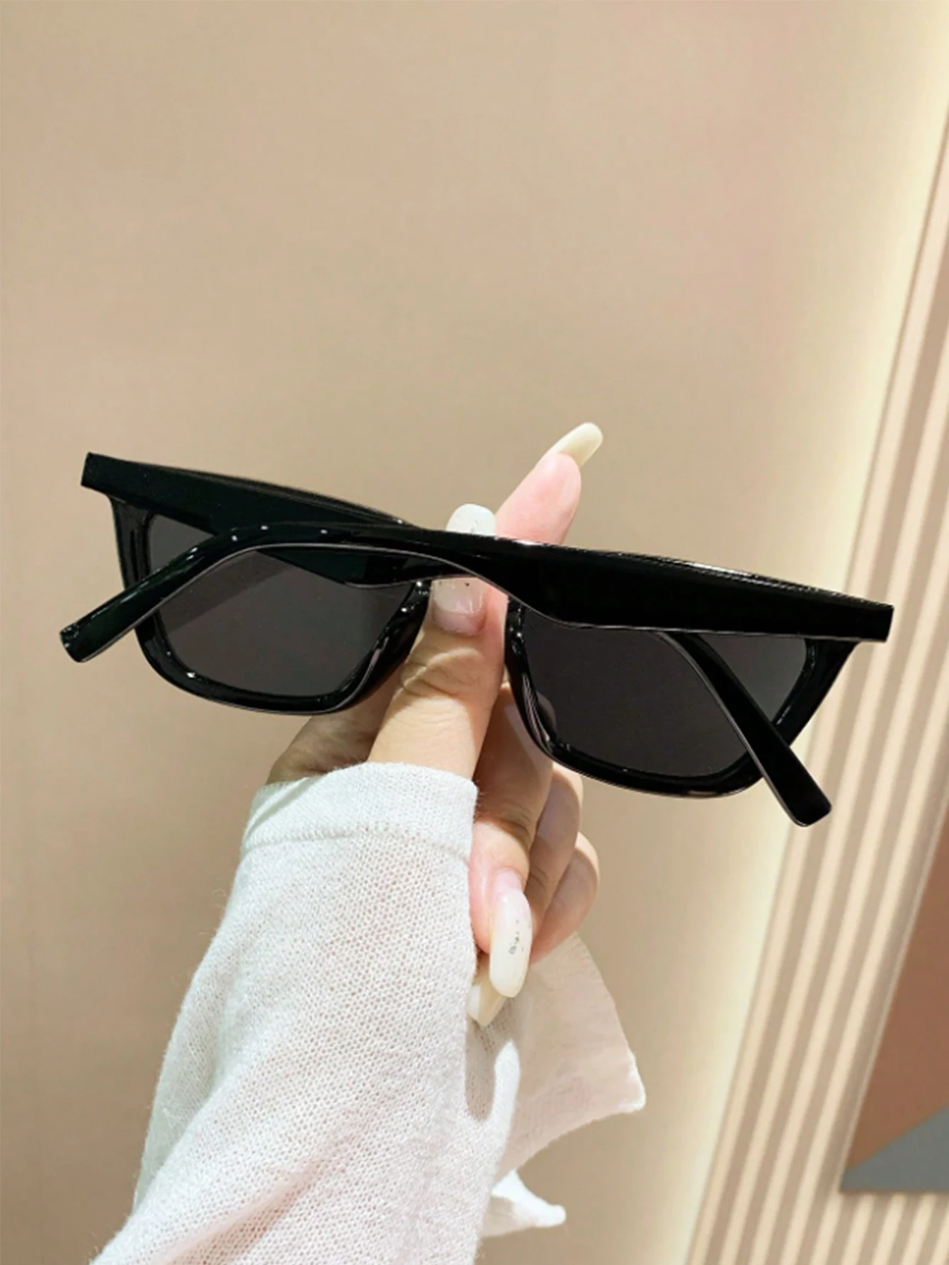 1 Stück europäische und amerikanische Mode trendige Cat-Eye-Rahmen-Sonnenbrille, geeignet für tägliche Fotografie-Accessoires, Urlaub – Detail 3