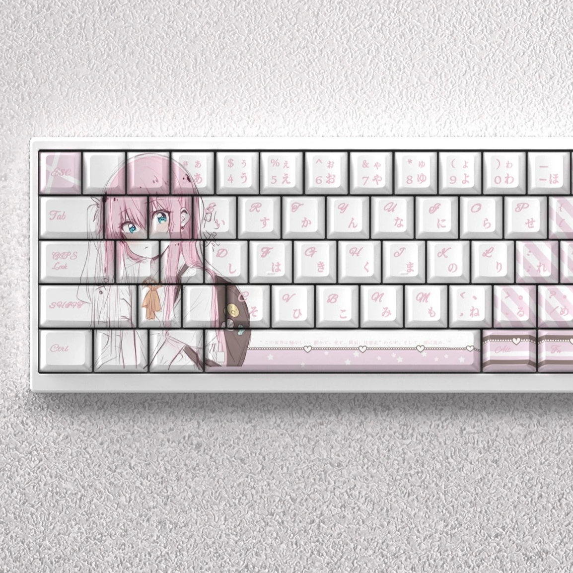 

Bocchi Anime Theme Keycaps Set PBT Cherry Profile 73 Custom Original Handmade Keys Keycaps Custom Keyboard Kit Gift Accessories