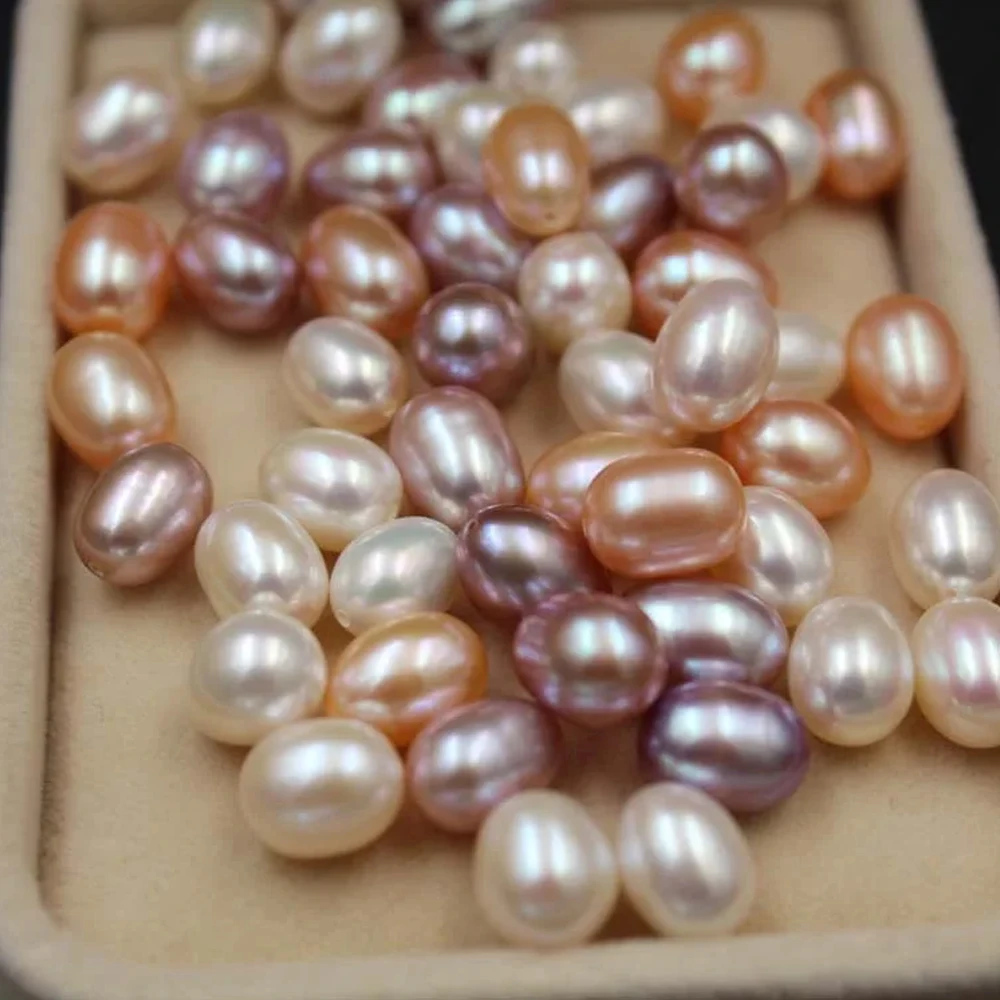 

100% Natural Freshwater Pearls Bead Rice Shape AAA Pearls Loose Spacer Beaded for Making DIY Jewerly Necklace Earrings 6-7mm