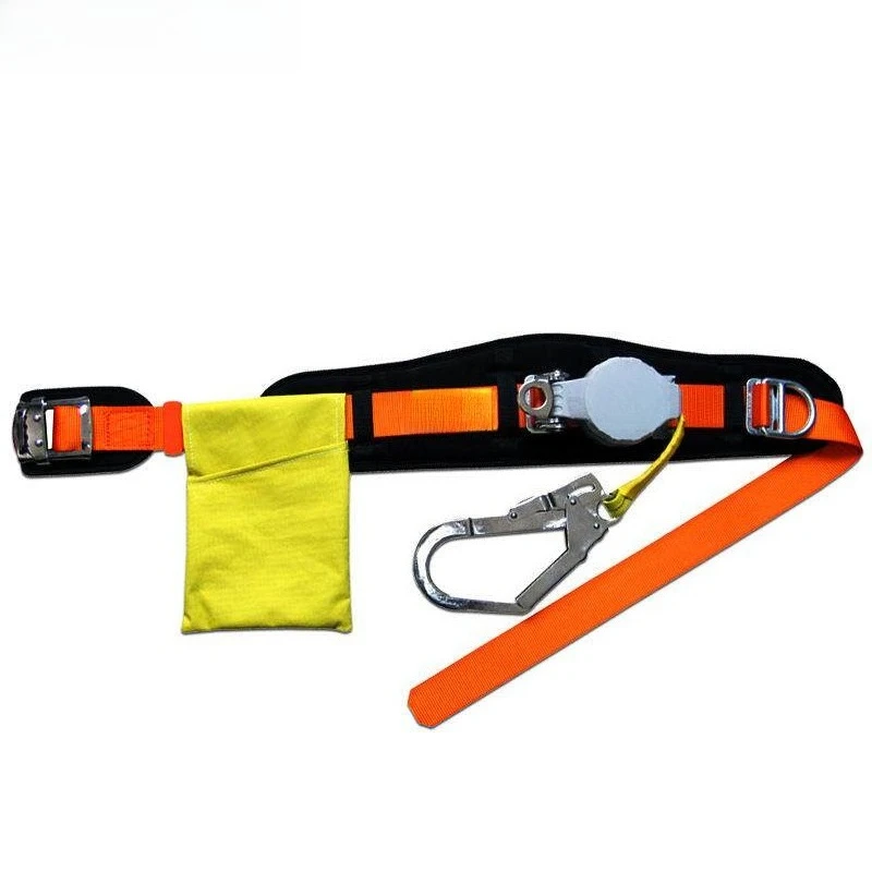 Aerial work protective speed differential seat belt, anti-fall single waist retractable seat belt