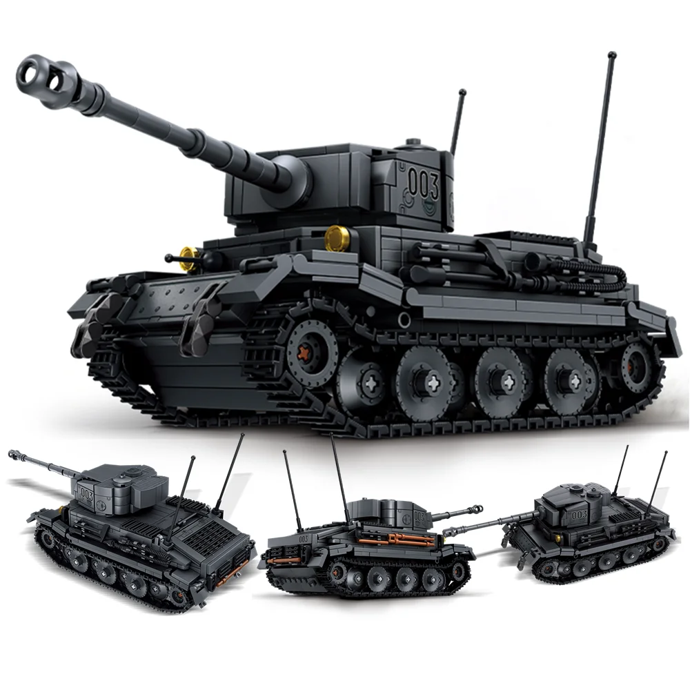 

Мировая война, WW2, армия, военные солдаты, тигр (P), модель танка, строительные блоки, кирпичи, детские игрушки, подарок