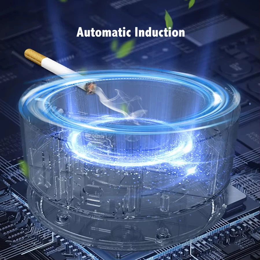 Smart Ionic Air Purifying Ashtray – Sleek, Silent & Portable for Home/Office | Neutralizes Smoke & Odors Instantly