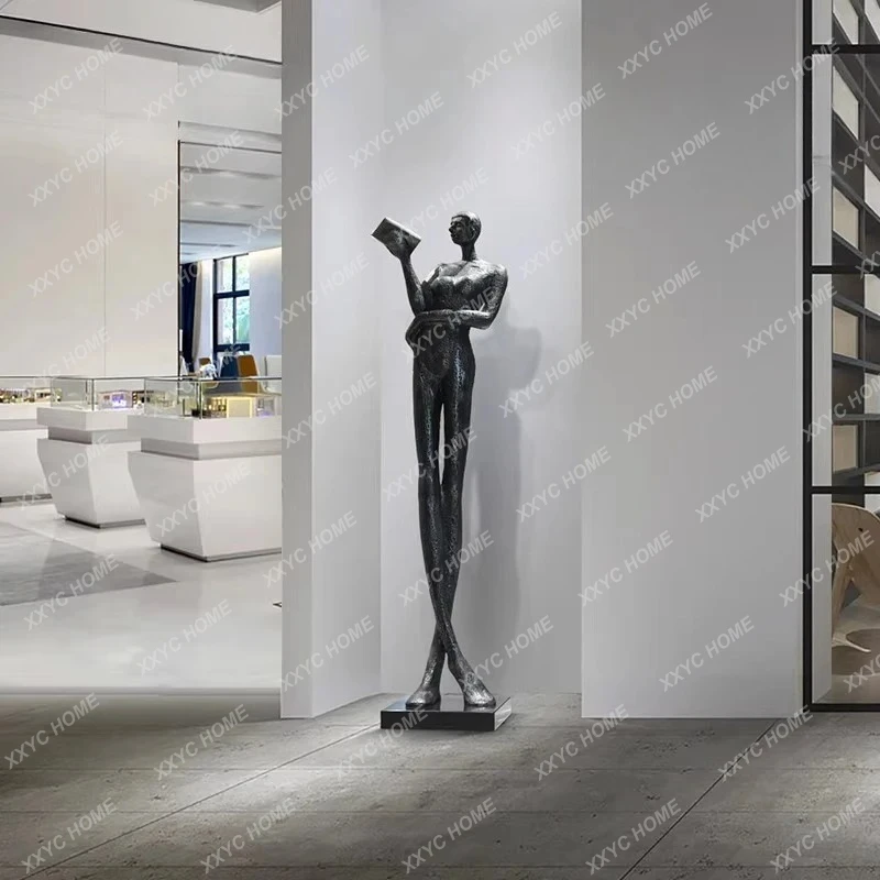 X-S Large abstract figure sculpture Hotel lobby Sales office Entrance Commercial decoration Aisle Welcome floor ornament