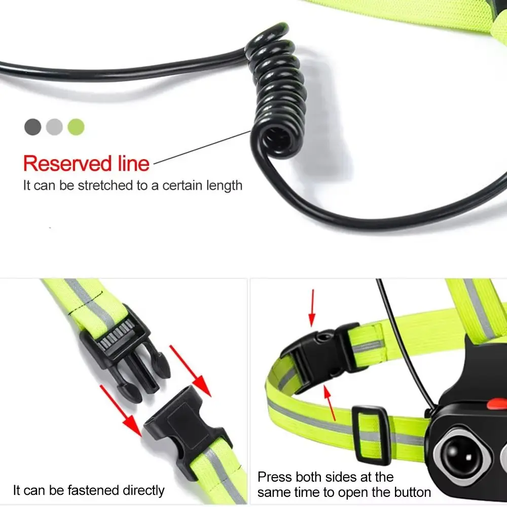 Multifunctional Jogging LED Night Running Light Safety Warning Chest Lamp Strong Highlight Durable Cycling Torch Sport