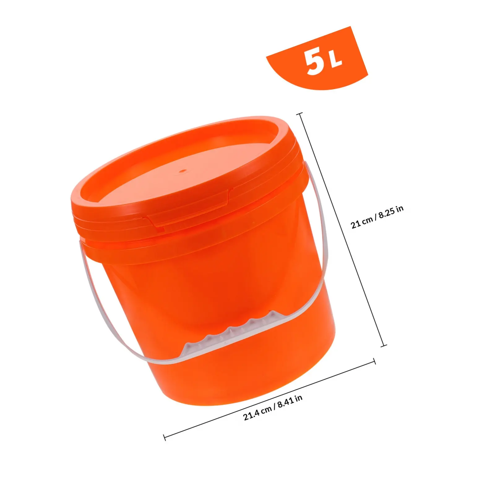 Professional Hand Held Paint Bucket Food Grade Sealed Plastic Container High Strength Drop Resistant for Pigment Color Mixing