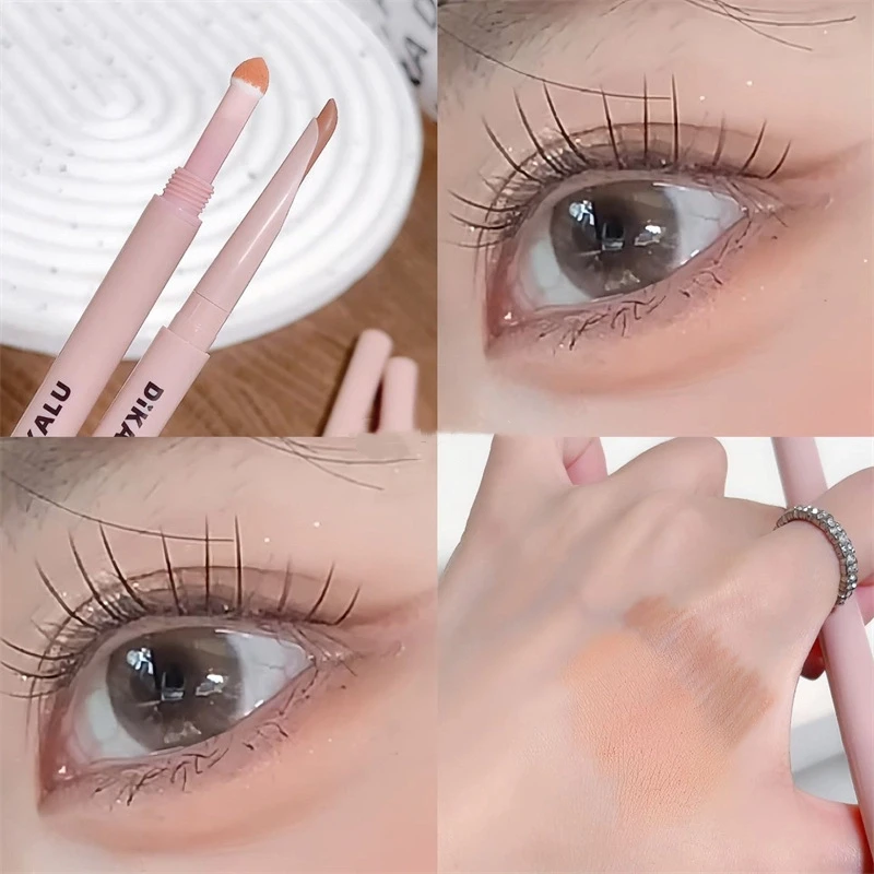 ダブルエンド横たわるカイコアイライナーペンシルダイヤモンドグリッターマットペン長期持続美白クリームシャドウハイライターメイクアップ