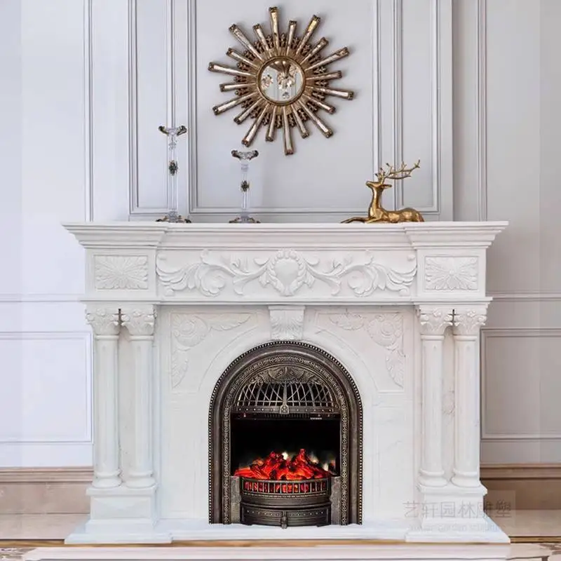 White High Living Room Fireplace Display Small Decoration Arched Living Room Cabinets Narrow Space Mueble Salon Furniture Home