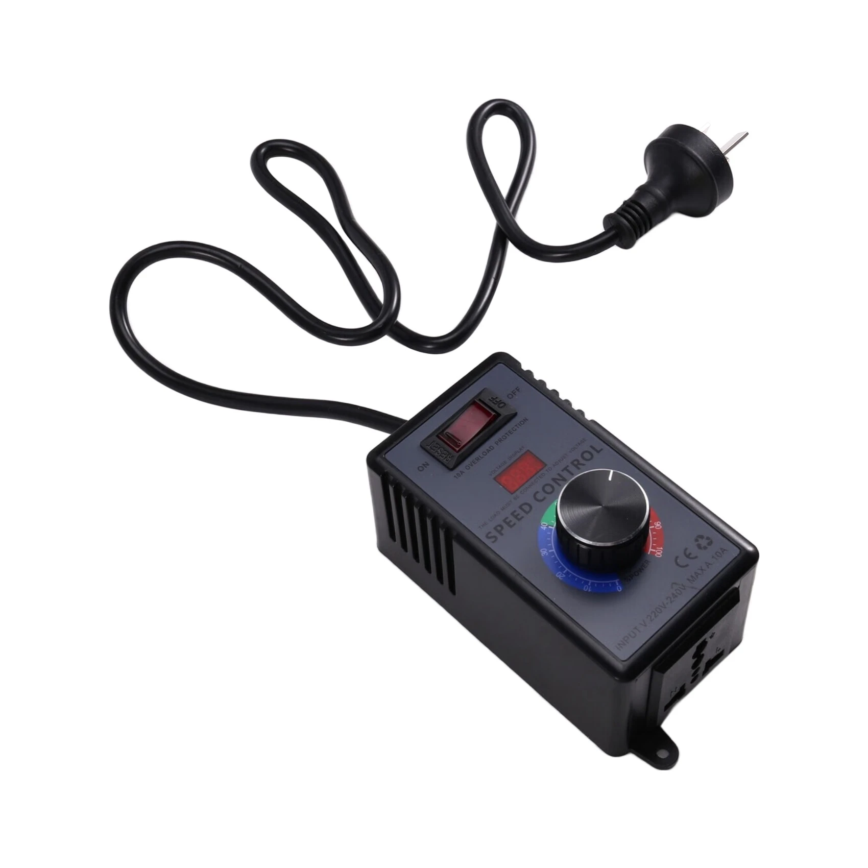 DIGIT-AC Regolatore di velocità del motore 10A 0-220VAC Uscita AC 220-240V Regolatore di velocità della ventola regolabile con protezione da sovraccarico AU PLUG