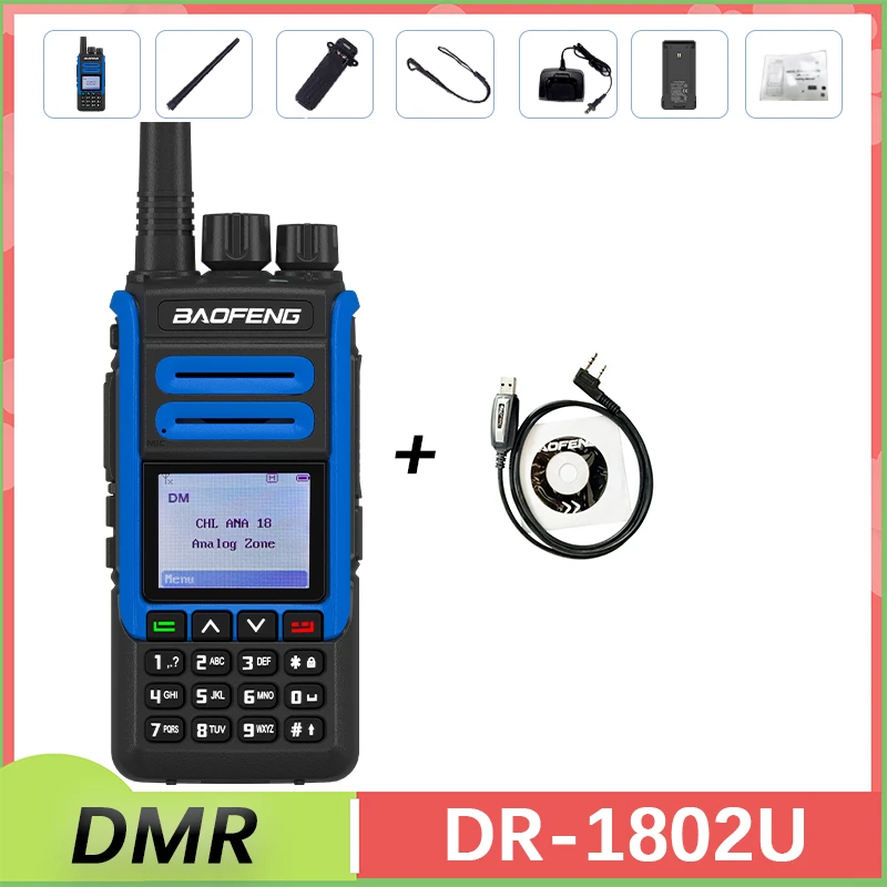 Top! DR-1802U Walperforated Talkie DMR Digital Radio AESMatte Chiffrage 2200mah 1024CH Longue Portée UHF400-470MHZ Mise À Niveau BF-1802L BFH7