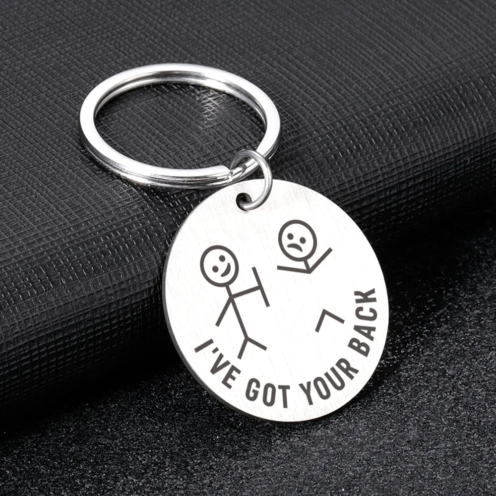 Customized Stainless Steel Engraved Graphics, Lettering, Logo, Student Friend Gift, Commemorative Keychain Pendant Gift