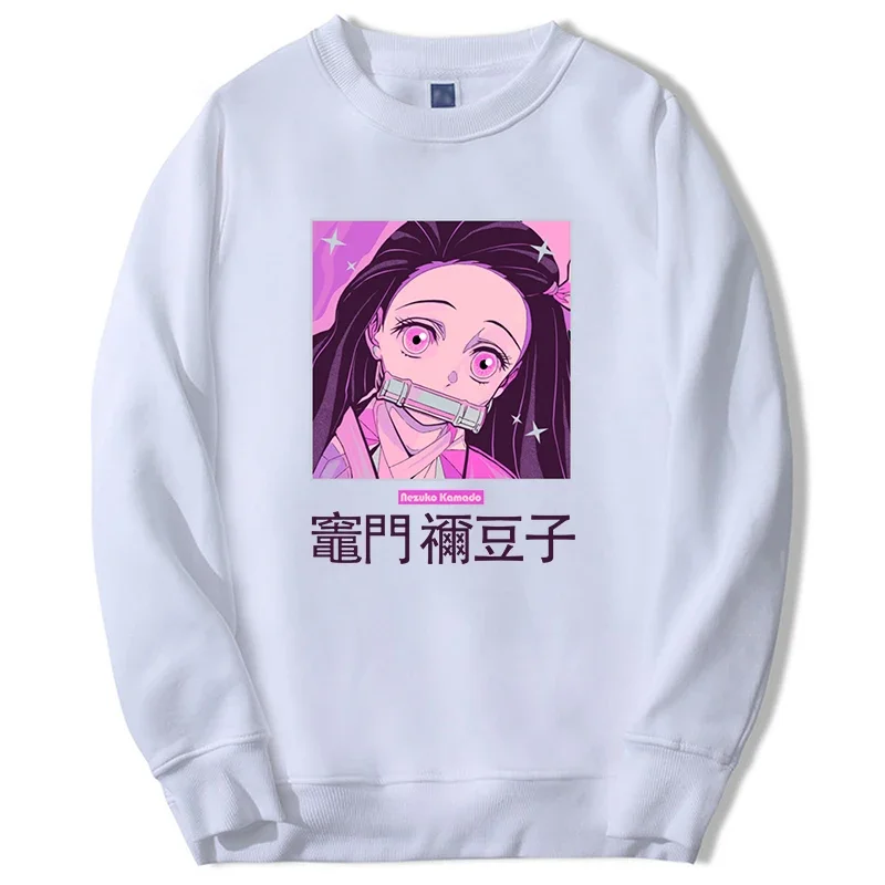 2024 Hot Japanese Anime Hoodies Men Women Nezuko Graphic Manga Sweatshirt Casual Casual Fashion Pullover Streetwear