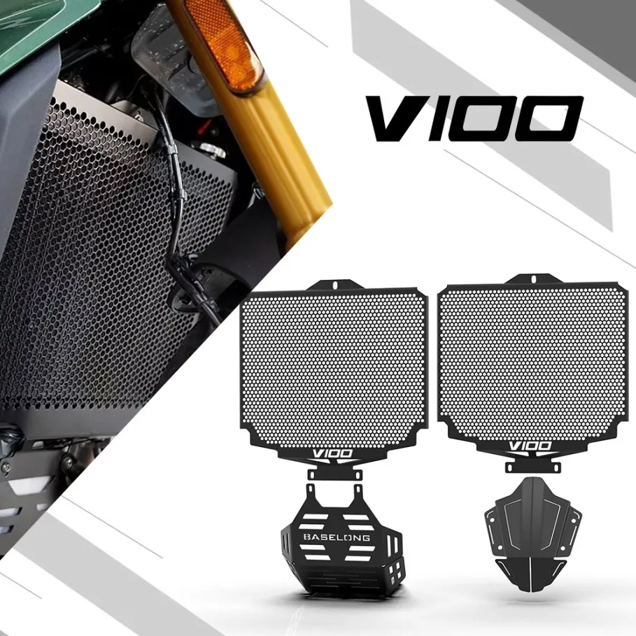 New Motorcycle For Moto Guzzi V100 Mandello Guzzi V 100 S 2022 2023 2024 2025 Radiator Guard Cooler Cover Grille Protection Part