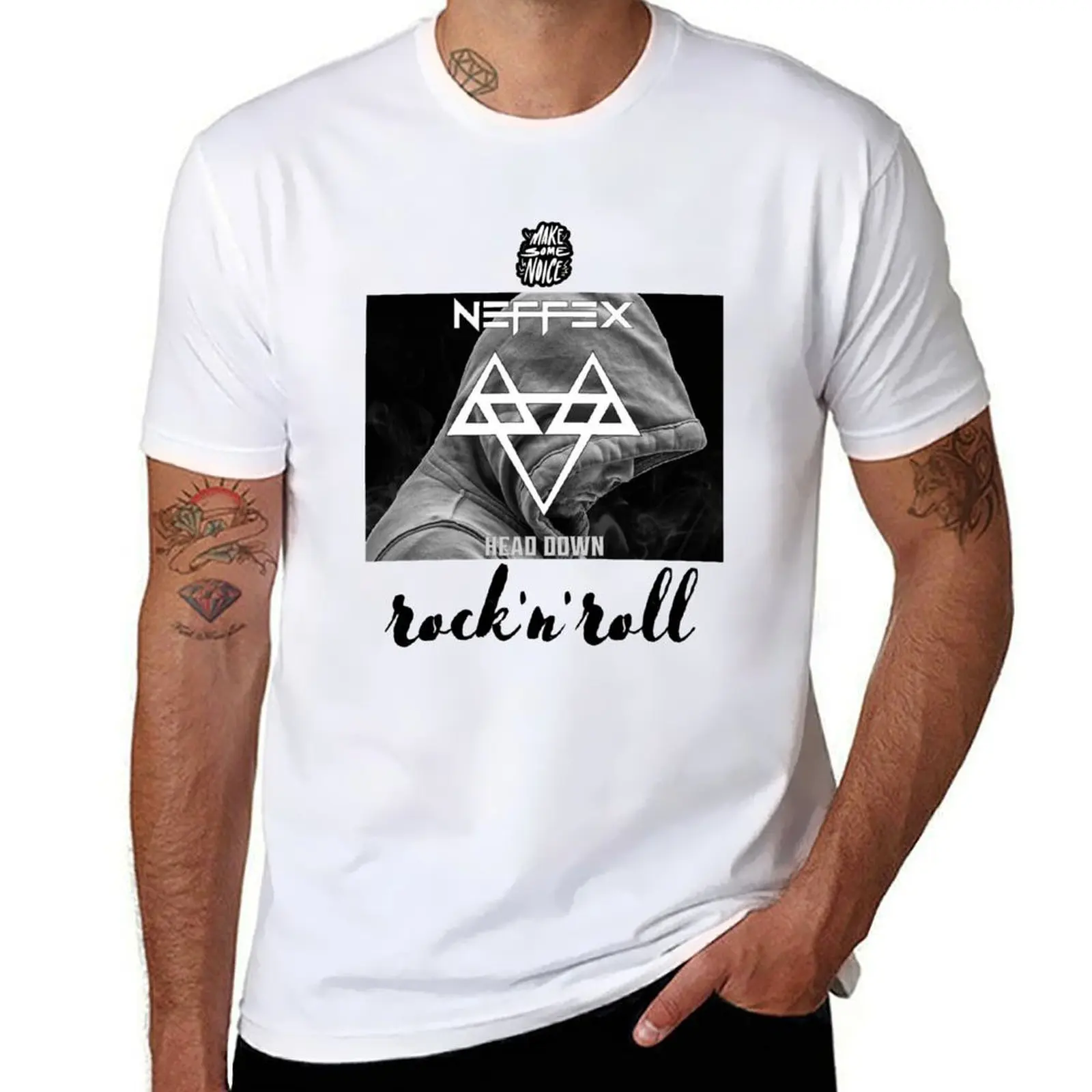 

neffex - rock'n'roll - band- music T-Shirt t shirts designer man t shirt heavy cotton T-Shirt