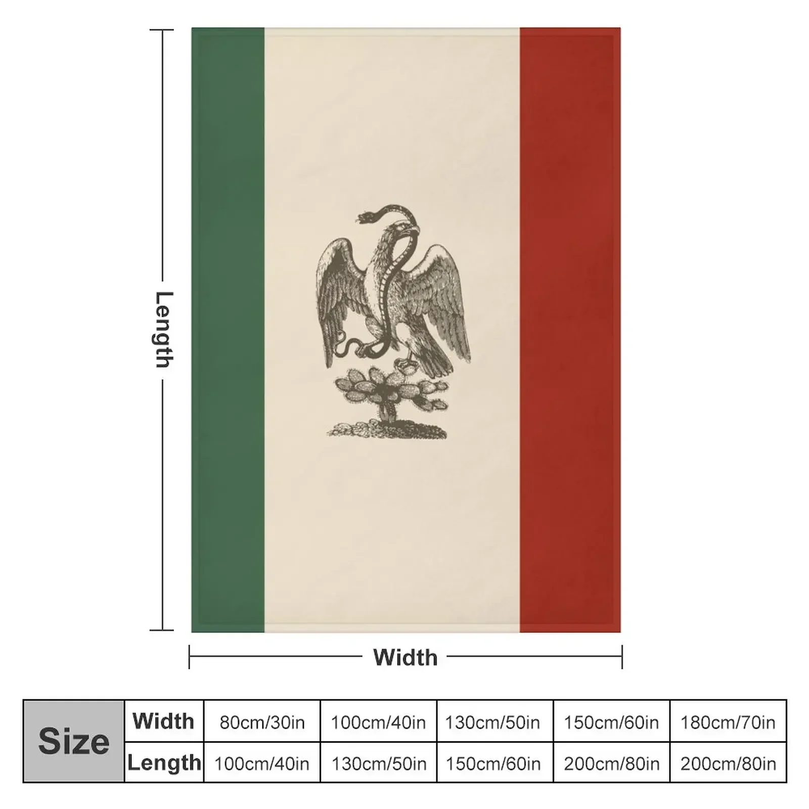 Bandera de Mexico 1800 Throw Blanket Thins Decoratives Luxury Thicken Blankets