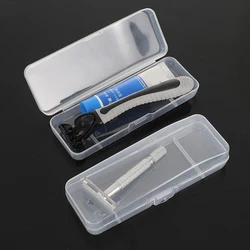Portable Razor Box Travel Razor Case Plastic Razor Blades Storage Box Shaving Machine Container Holder Shaver Box Transparent