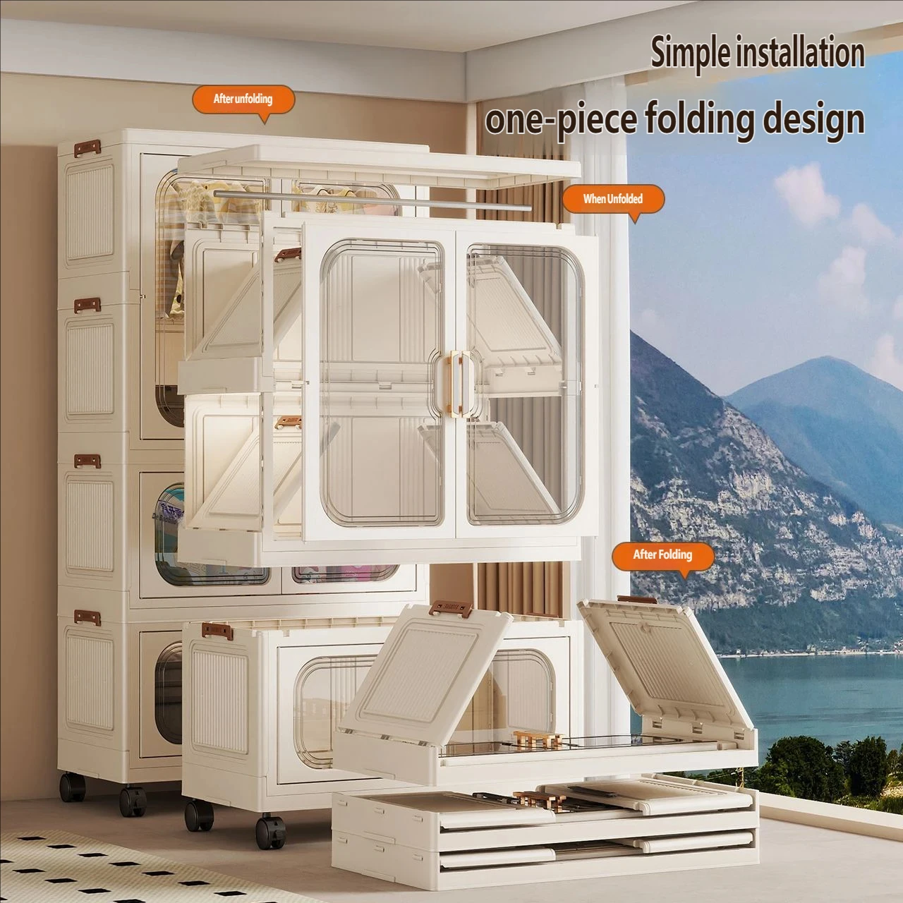 Armadio Pieghevole Bambini Organizzatore Salvaspazio - usage example