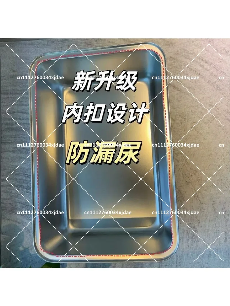 Stainless Steel Cat Litter Box Extra Large 60cm Anti-Splash High Sides Huge Capacity Deep Pan for Big Cats